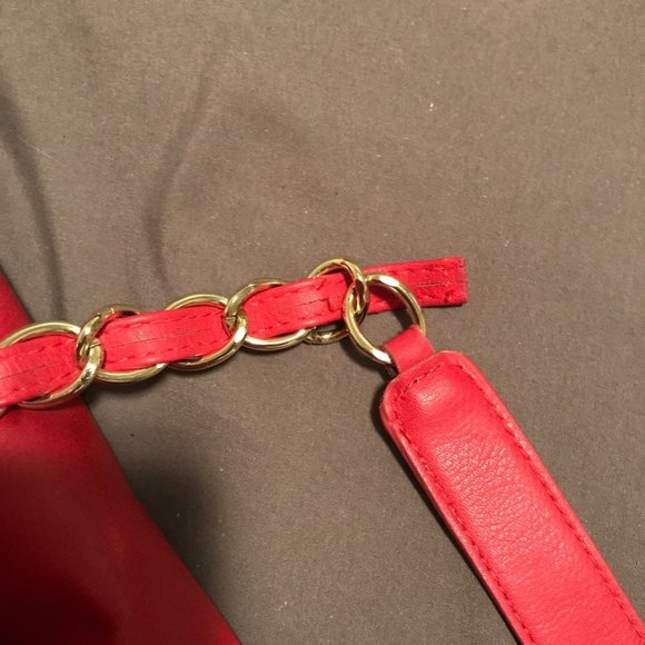 Nicole Miller Red Coral Shoulder Bag Purse - Picture 8 of 9